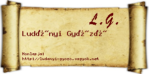 Ludányi Győző névjegykártya